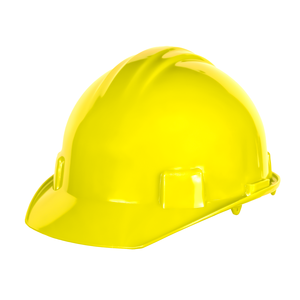 Casco de seguridad dieléctrico Clase E, modelo 2002, con diseño para lluvia y ventilación. A la venta en Tuxtla, San Cristóbal y Tapachula.