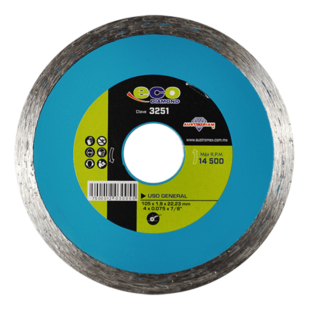 Disco de diamante de rin continuo Austromex 3251 para construcción en venta en DIT Chiapas