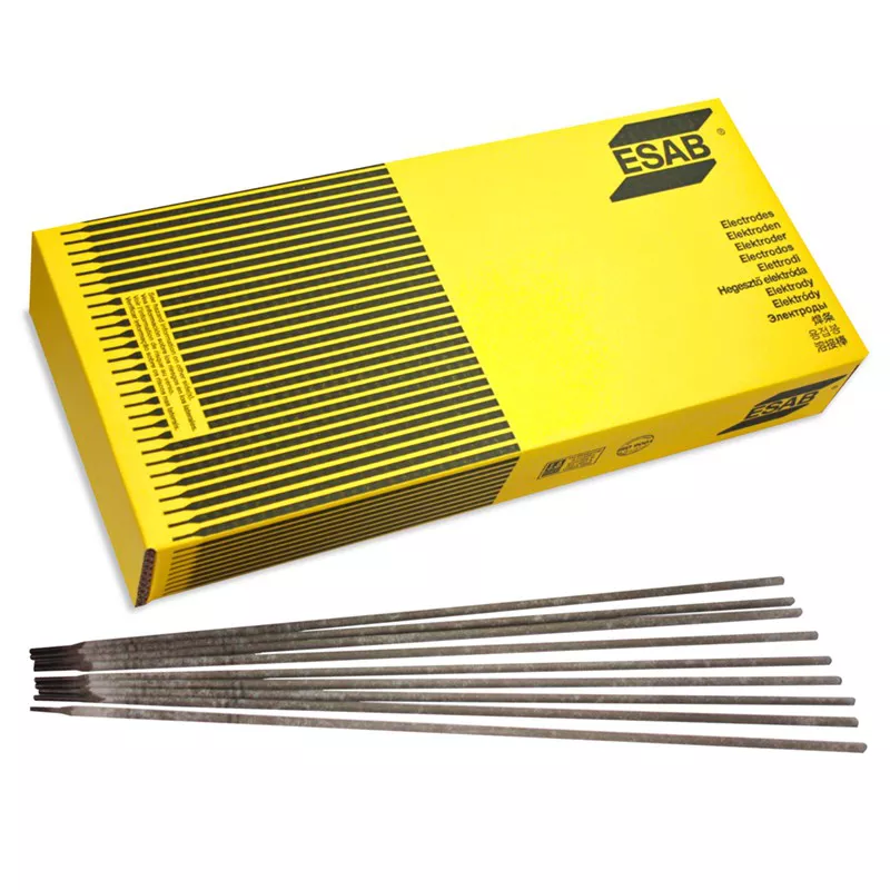 Caja de electrodos Esab 7018 de alto rendimiento para soldadura productiva y de alta calidad. A la venta en Tuxtla, San Cristóbal y Tapachula.