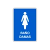 Señal para sanitario damas, con pictogramas de mujer. A la venta en Tuxtla, San Cristóbal y Tapachula.