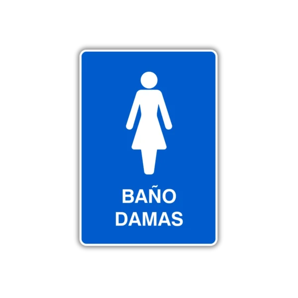 Señal para sanitario damas, con pictogramas de mujer. A la venta en Tuxtla, San Cristóbal y Tapachula.