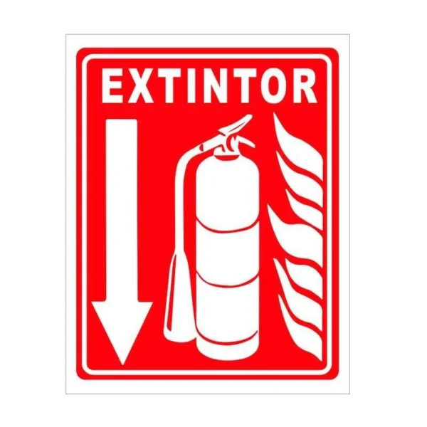 Señalética fotoluminiscente para extintor, que brilla en la oscuridad y cumple con la norma. A la venta en Tuxtla, San Cristóbal y Tapachula.